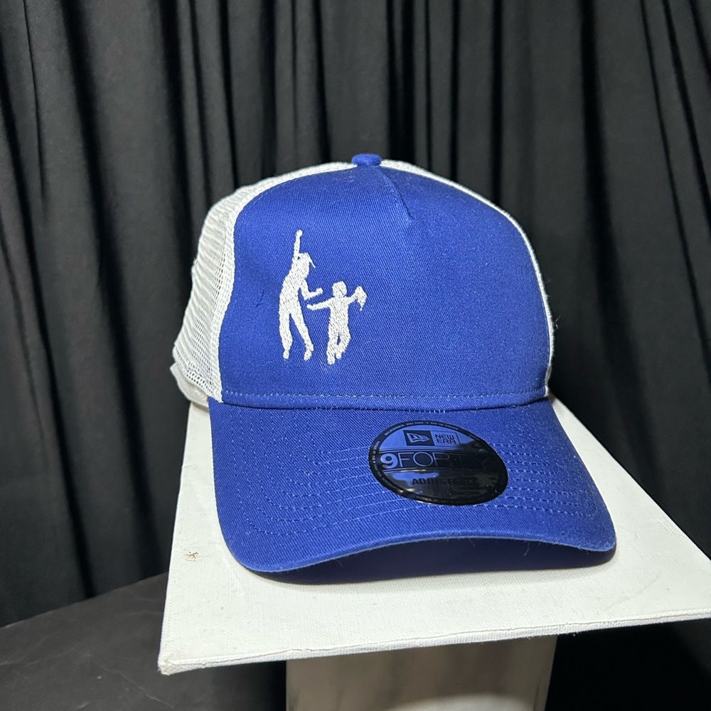 Blue and White Trucker graduation’s hat Hat